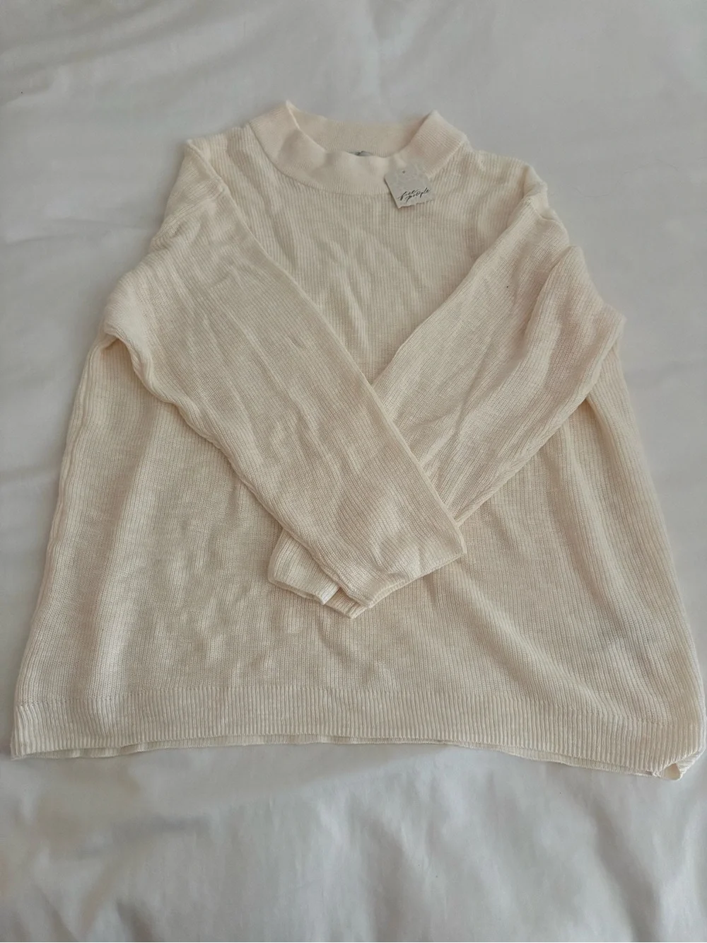 Free People Cream Ribbed Lounge Set - Top & Pants